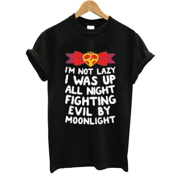 sailormoon i'm not lazy quotes t shirt F07