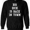 Big Dick is Back In Town Funny Swag Hoodie NA