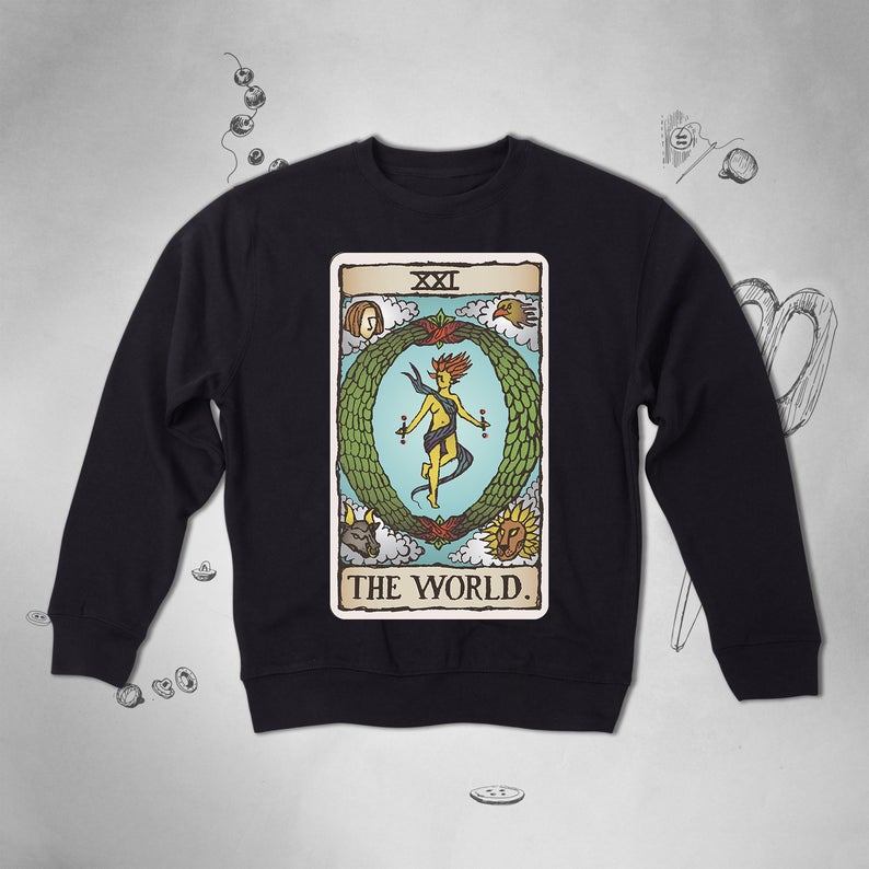 Tarot Cards the World Sweatshirt NA