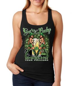 Get N' Lucky Dublin Pinup Clover Party Whiskey Tank top NA