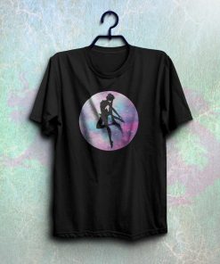 Sailor moon shirt in galaxy background texture t-shirt NA