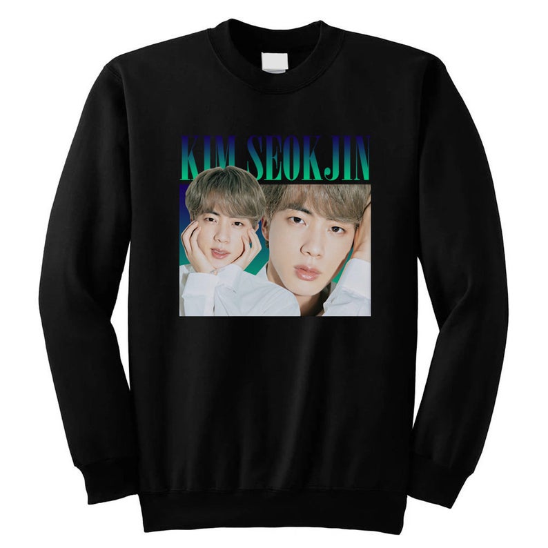 JIN Kim Seokjin BTS Bangtan Boys KPOP Retro Vintage Style Unisex Sweatshirt NA