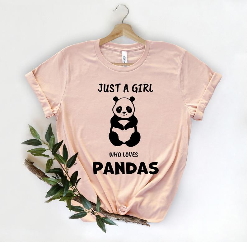 Just A Girl Who Loves Pandas T Shirt Na 