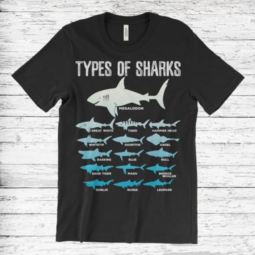 16 Types of Sharks T-Shirt NA