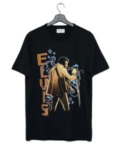Liquid Blue Elvis Print T Shirt NA