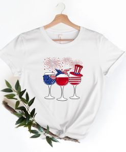 Red Wine Blue Patriotic Shirt NA