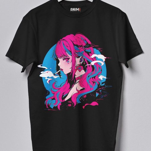 Anime Girl Smoking Unisex T-Shirt NA