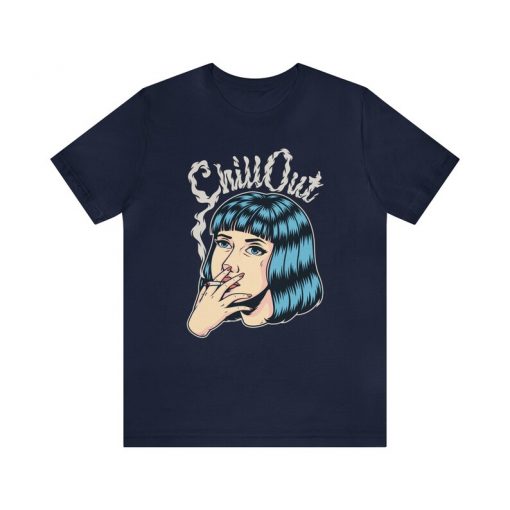 Chill Out Smoking Girl T-Shirt NA