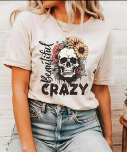 Beautiful Crazy Skull tshirt NA